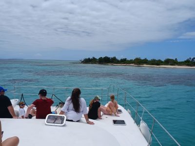 Laregnere island with catamaran. A day trip noumea with our agency Noumea turtle tours