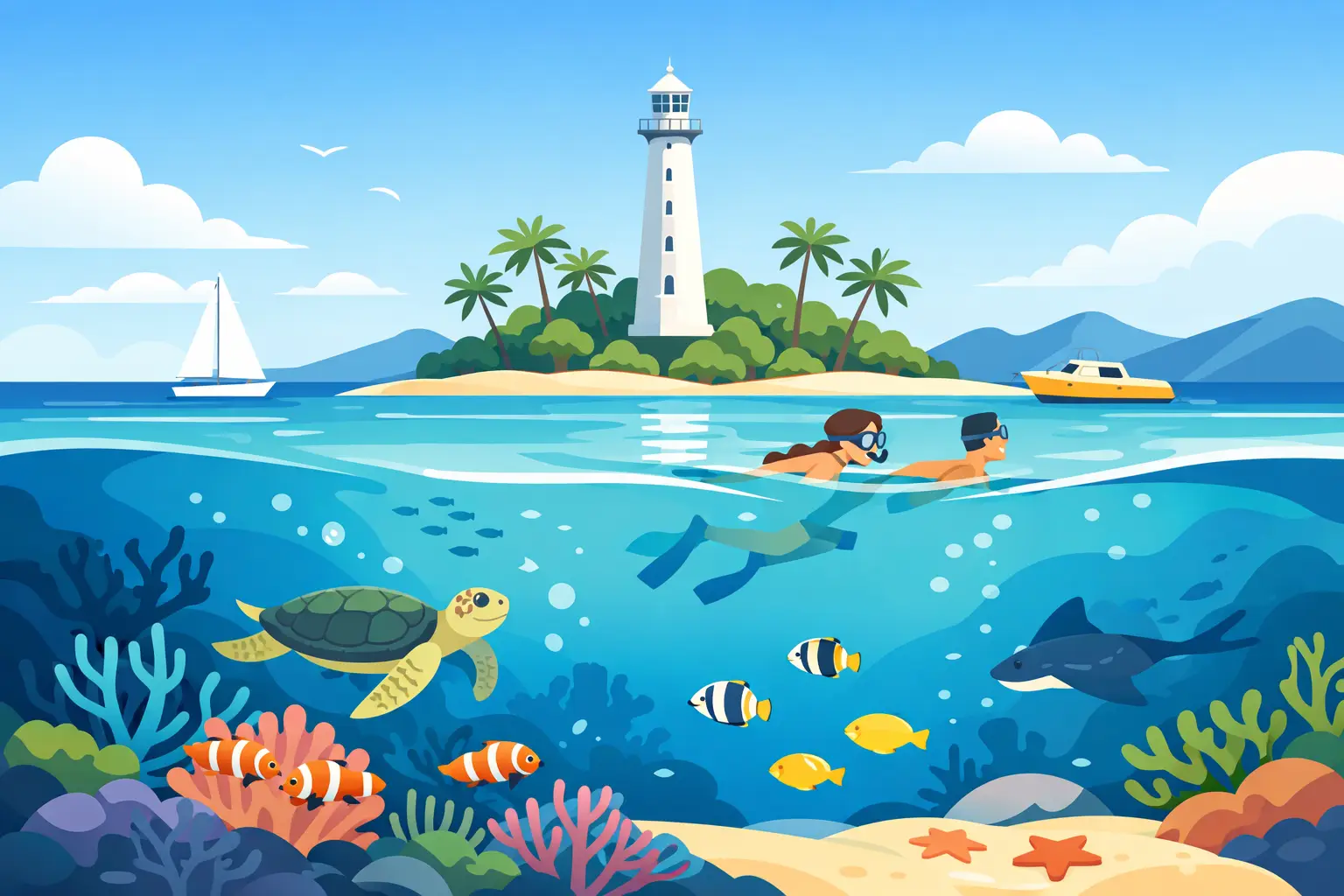 Best Snorkelling and Swimming at Amedee Island