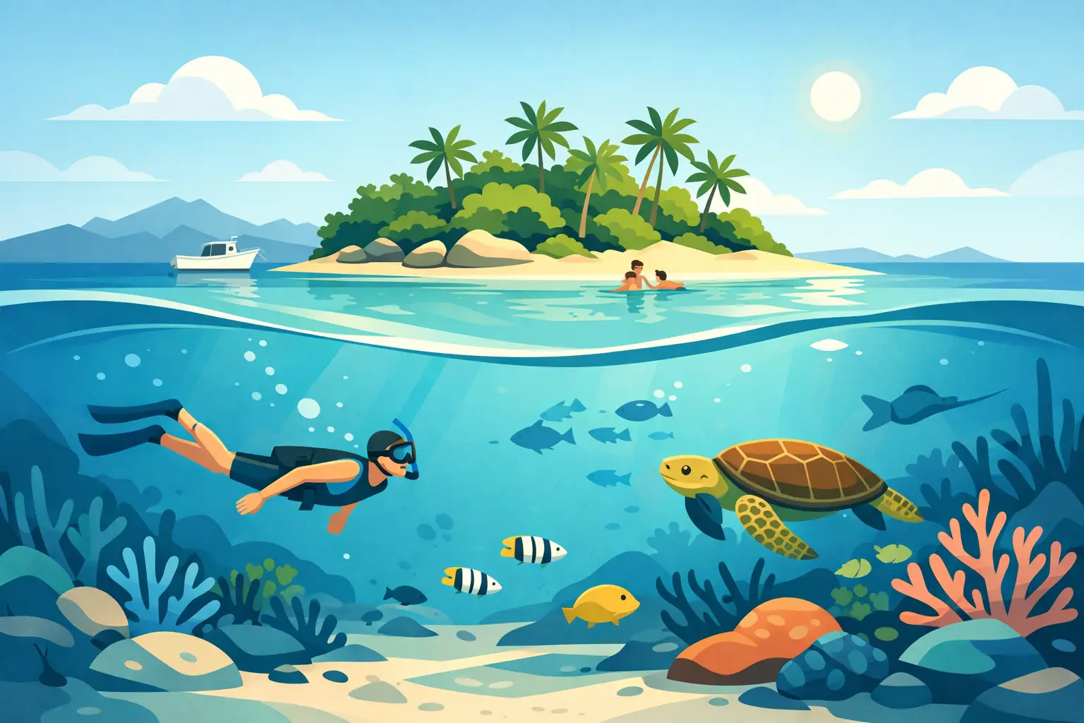 Snorkelling and Swimming at Signal Island