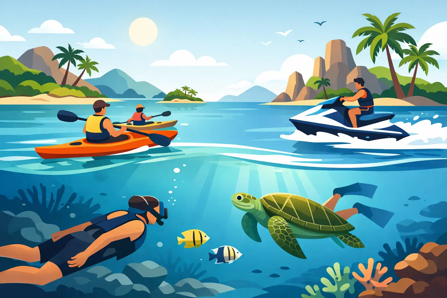 Master Islands Kayaking, Jet Ski & Turtle Swims