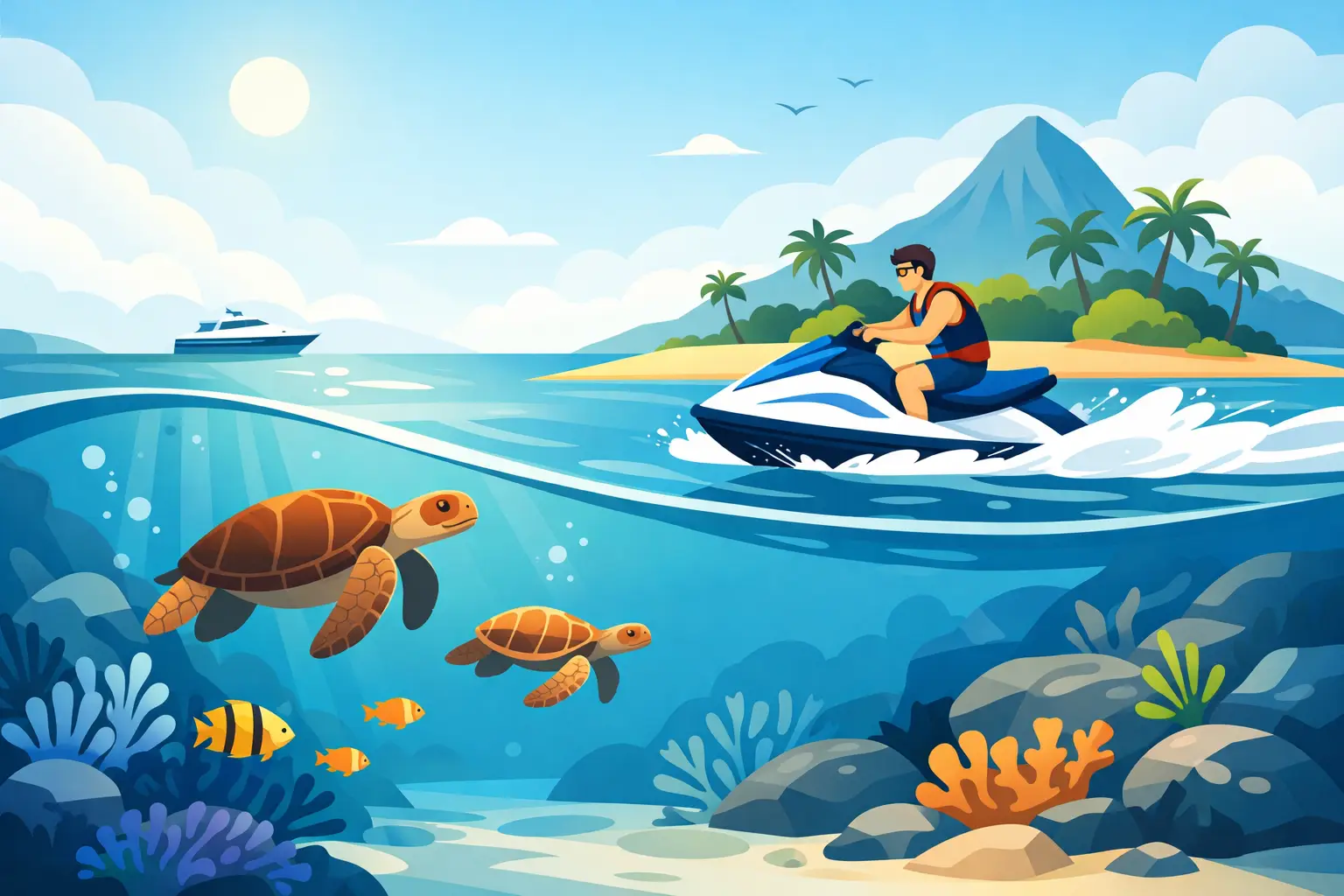 Masterisland Swim With Turtles and Jet Ski