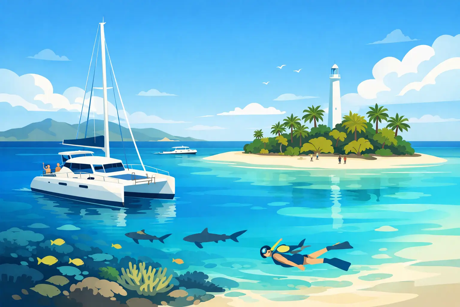 Blue Lagoon Tour in Noumea at Signal Island