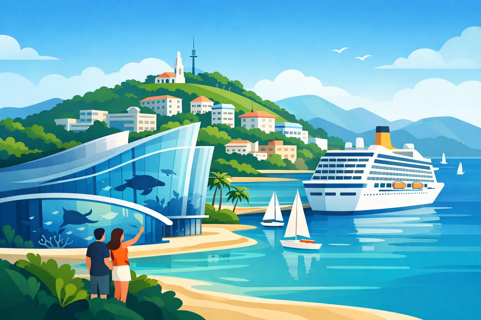 Noumea Aquarium and City Combo for Cruise Days