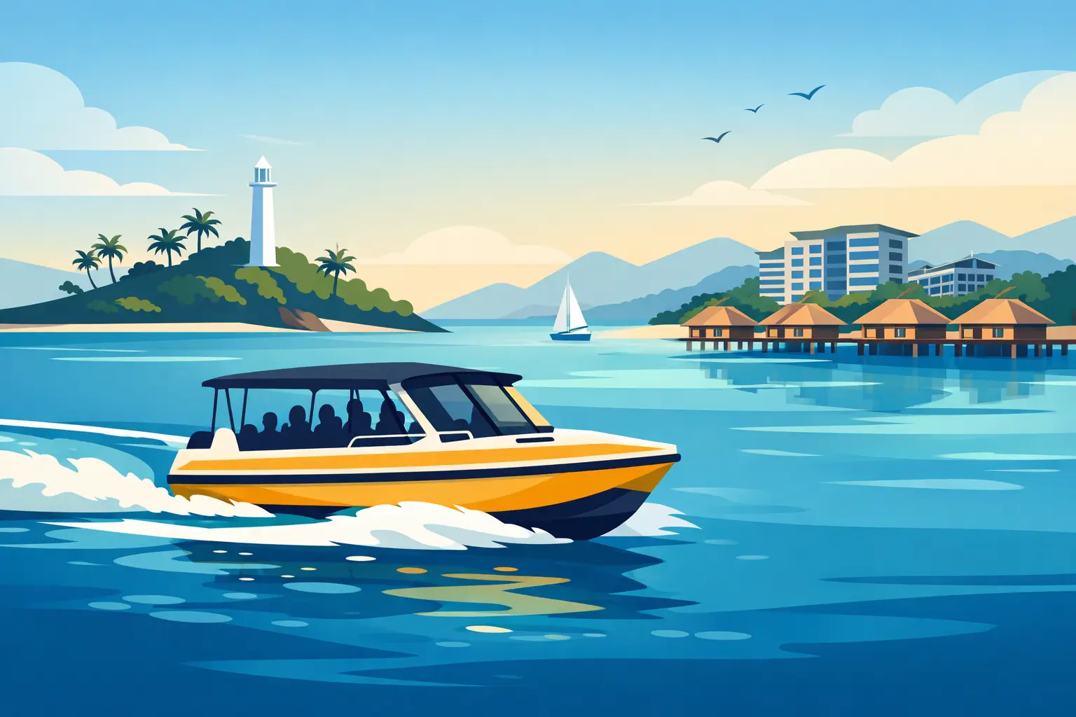 Noumea Water Taxi Boat for Cruises and Hotels