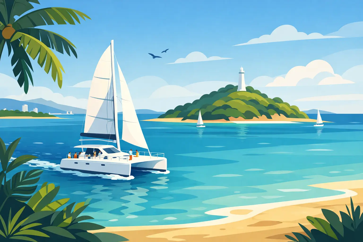 Sailing Catamaran Tour to Master Island From Noumea