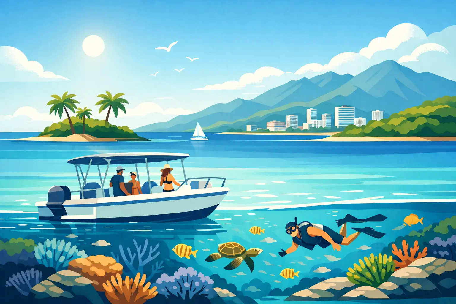 A Half Day Reef Trip Example for Noumea Visitors