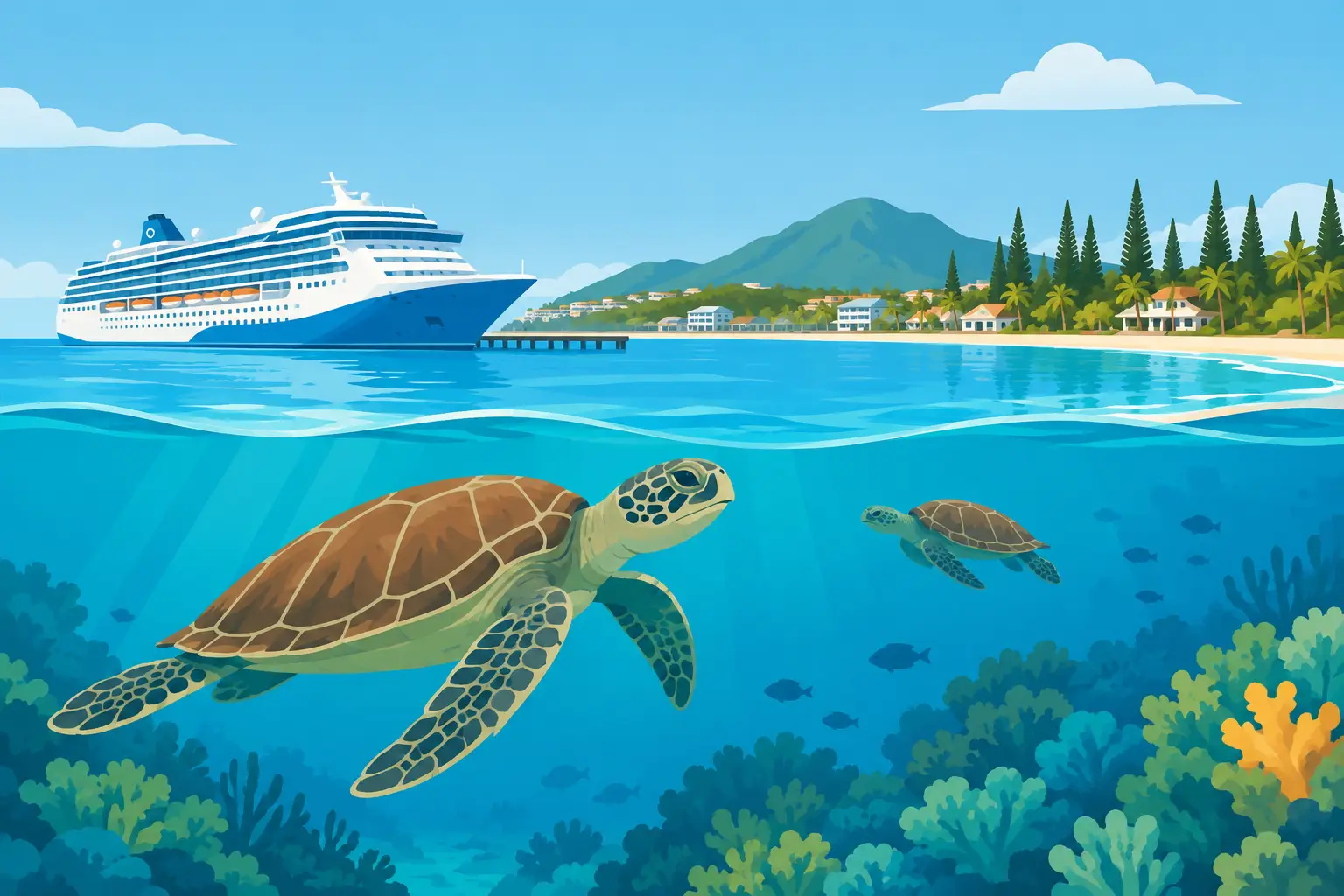 A Cruise Excursion Example for a Noumea Port Day
