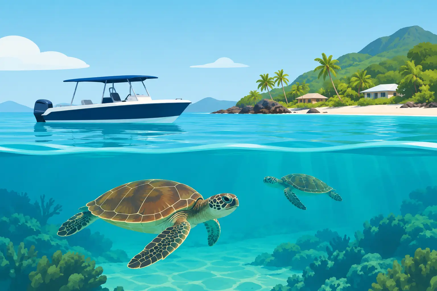 Amedee by Taxiboat for an Easy Island Day
