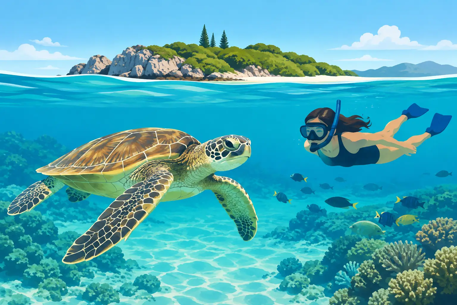 Swim With Turtles at Signal Island With Noumea Islandstours