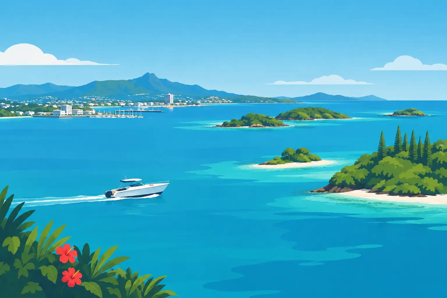 Which Islands Need Boat Access Near Noumea?